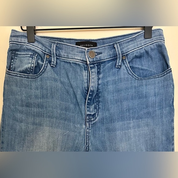 Halogen Women’s Denim Cropped Wide Leg Light Wash Jeans - Size 27 - Picture 3 of 6
